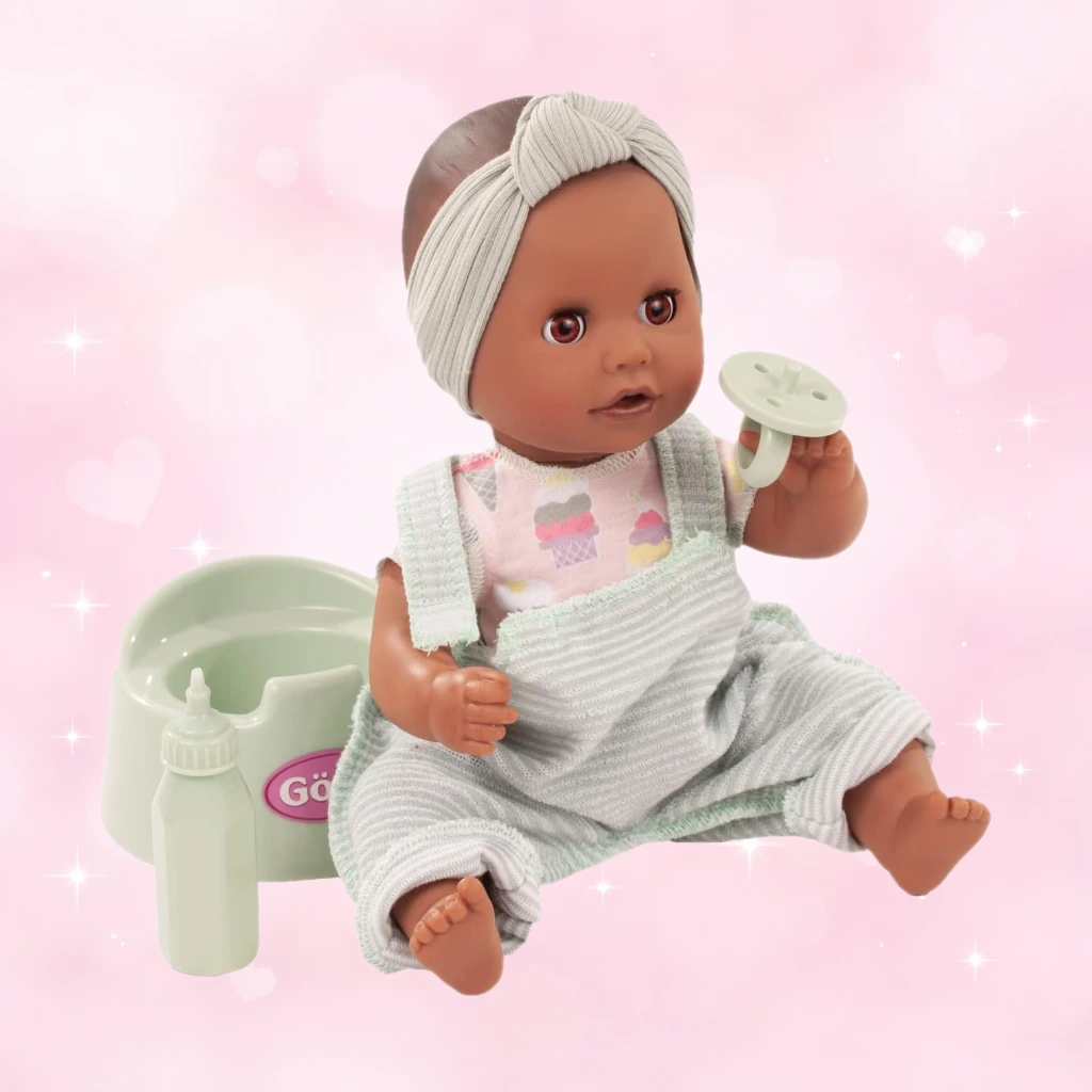 Gotz Sleepy Aquini - 13" Drink & Wet Bath Baby Girl Doll with Potty, Bottle and Pacifier
