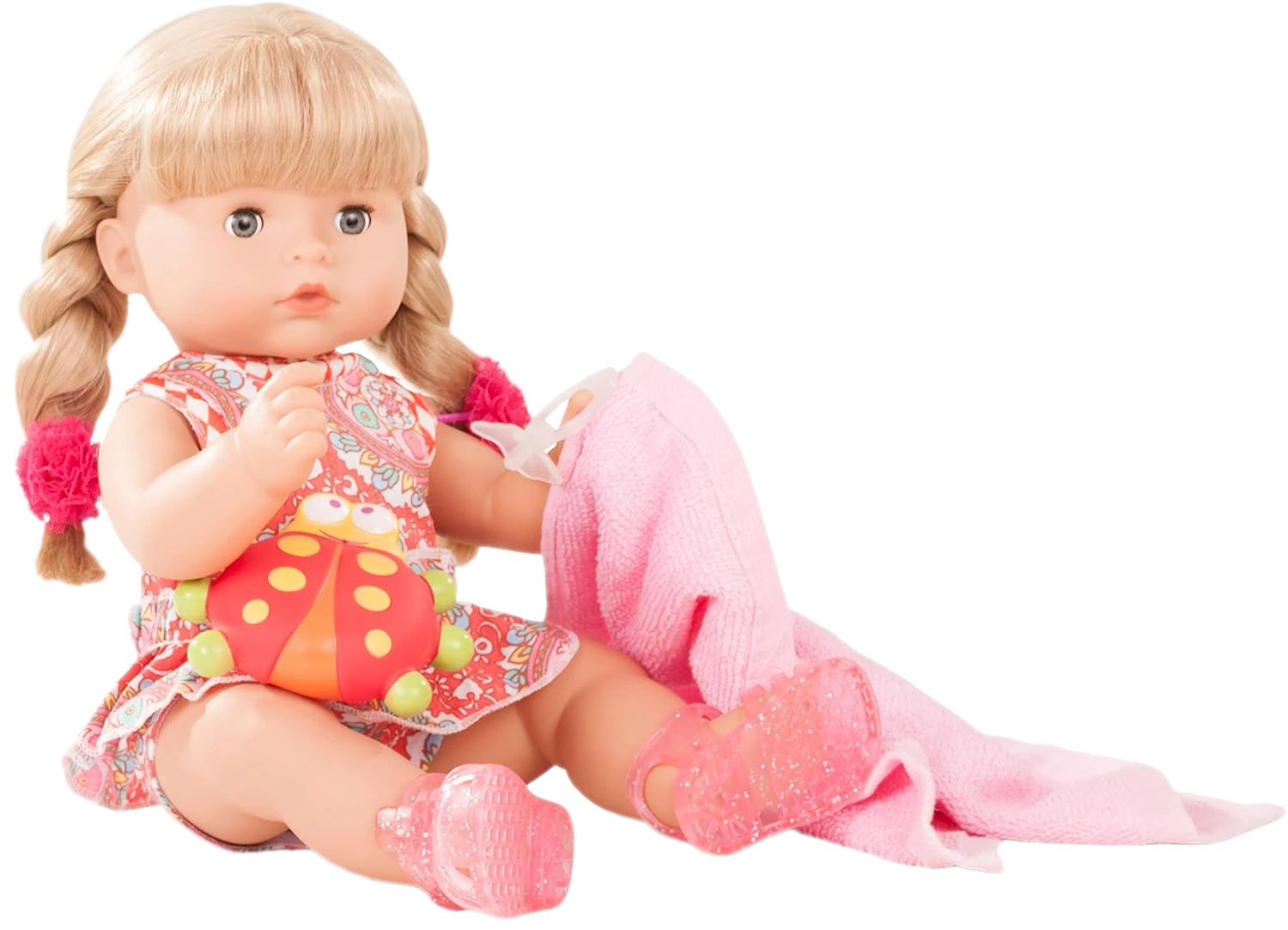 Gotz 1818242 Maxy Aquini Vintage Doll - 42 cm Bathing Baby Doll with Blonde Hair and Blue Sleeping-Eyes - Suitable Agegroup 3+
