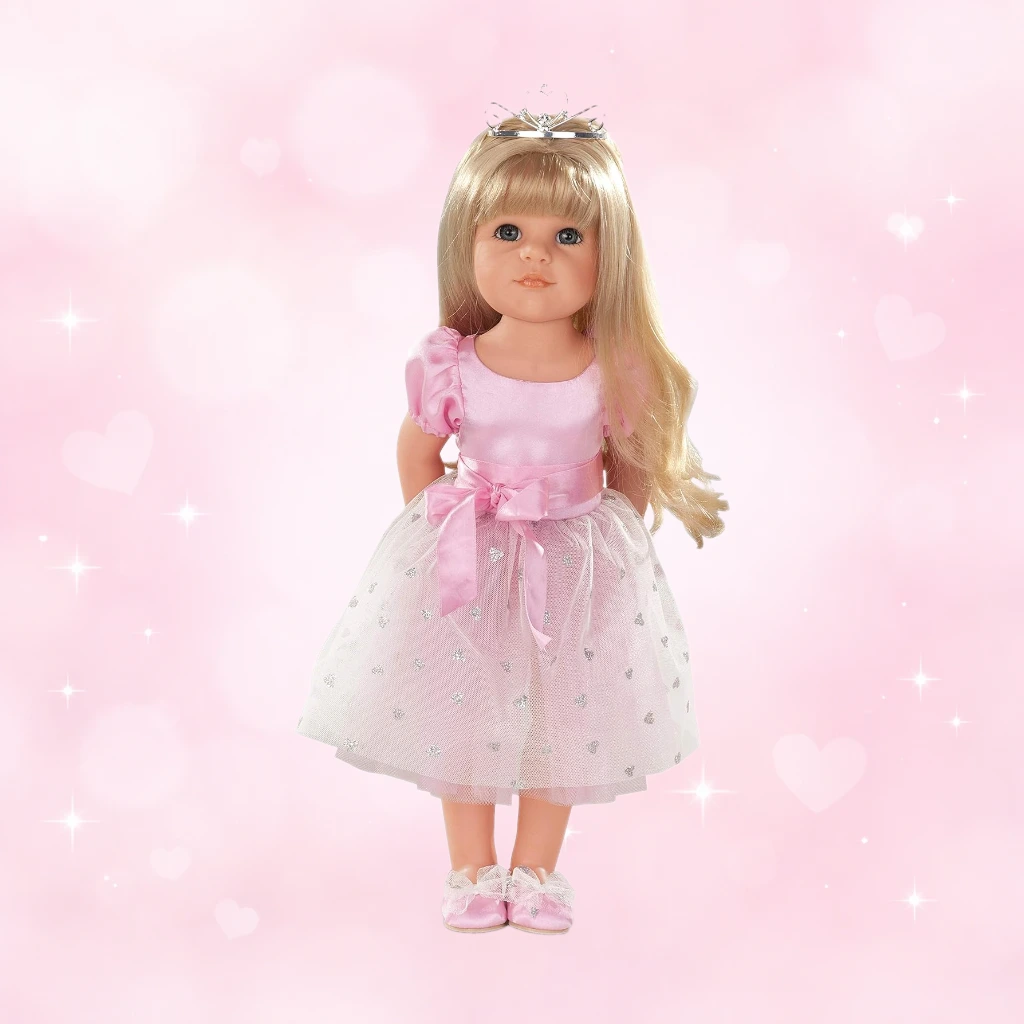 Gotz Hannah Princess 19.5" Blonde Poseable Doll with Blue Eyes and Additional Outfit